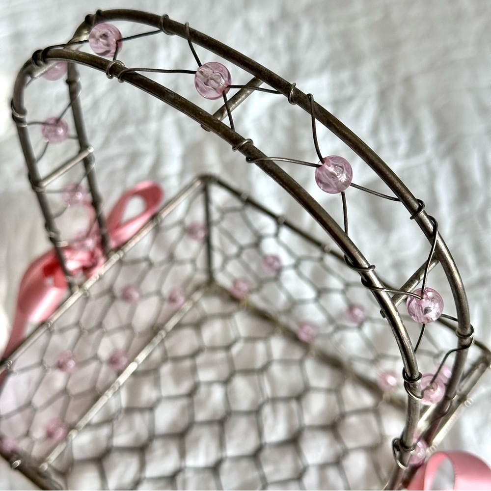 Decorative Wire Beaded Basket - Picture 8 of 11